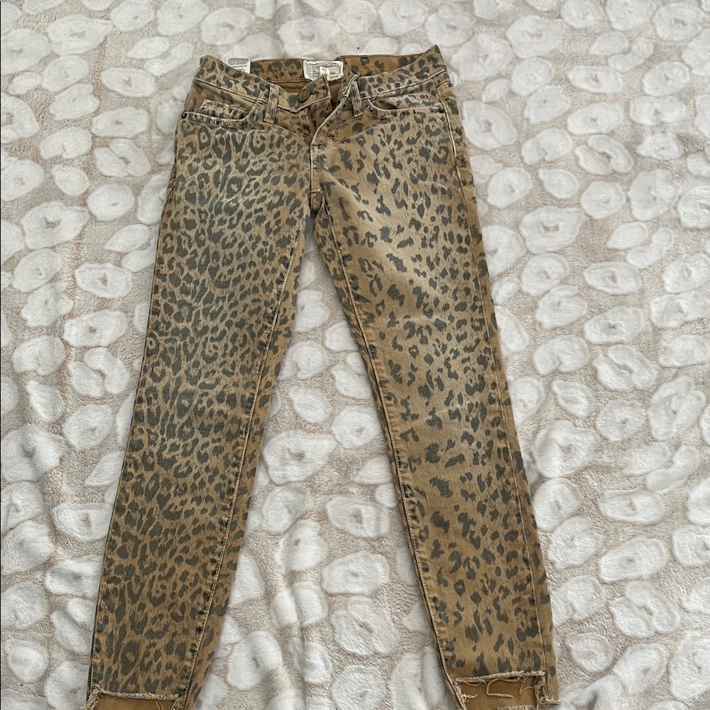 Leopard Print Girls Jeans